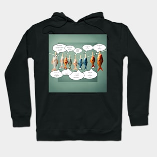 Fish Verses Line ( Funny Humour) Hoodie